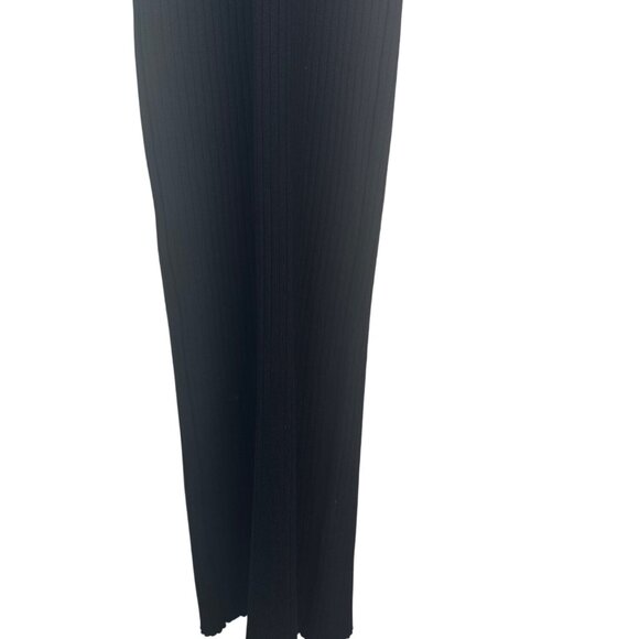 2/$30 ZARA Black Ribbed Knit Medium Midi Dress With Spaghetti Straps Deep V-Neck - Picture 11 of 13